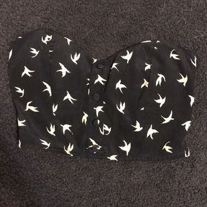 Heart shaped Strapless Croptop